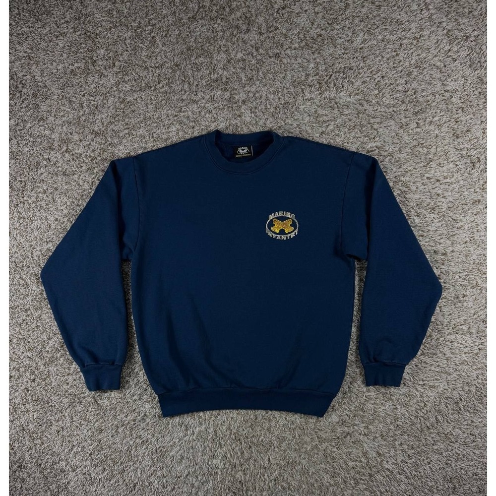 Marino Infantry Graphic Logo Blue Sweatshirt Men's Size Medium